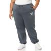 imageReebok Womens Fleece JoggersDark GreyWhite Logo