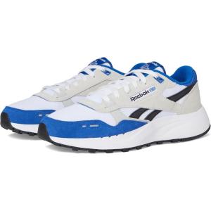 imageReebok UnisexAdult Classic Leather 2400 SneakerWhiteBoundless BlueBlack
