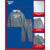 imageReebok Baby Boys Sweatsuit Set  2 Piece Playwear Fleece Hoodie and Jogger Pants 12M7Dark Grey Heather
