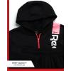 imageReebok Baby Boys Sweatsuit Set  2 Piece Playwear Fleece Hoodie and Jogger Pants 12M7True Black