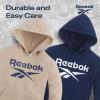 imageReebok Boys Fashion Hoodie Sweatshirts 2 Pack Fleece Hoodies for Boys Size 820Navy  Beige