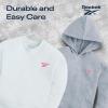 imageReebok Girls Sweatshirt Hoodies 2 Pack Sweatshirts Fashion Hoodie Crewneck Sweaters for Girls Sizes 716Lt Grey Heather  Glass Blue