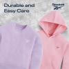 imageReebok Girls Sweatshirt Hoodies 2 Pack Sweatshirts Fashion Hoodie Crewneck Sweaters for Girls Sizes 716Pink  Lavender