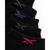 imageReebok Womens Low Cut Socks  6 Pack Performance Cushion Comfort No Show Socks  Breathable Athletic Socks for Women 410Black Logo