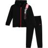 imageReebok Baby Boys Sweatsuit Set  2 Piece Playwear Fleece Hoodie and Jogger Pants 12M7True Black