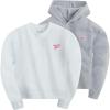 imageReebok Girls Sweatshirt Hoodies 2 Pack Sweatshirts Fashion Hoodie Crewneck Sweaters for Girls Sizes 716Lt Grey Heather  Glass Blue