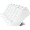 imageReebok Womens Low Cut Socks  6 Pack Performance Cushion Comfort No Show Socks  Breathable Athletic Socks for Women 410All White