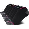 imageReebok Womens Low Cut Socks  6 Pack Soft Cushioned Athletic No Show Socks  Breathable Sports Socks for Women Size 410BlackPink Marl