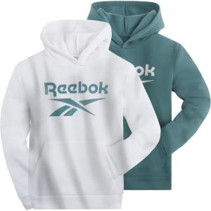 imageReebok Boys Fashion Hoodie Sweatshirts 2 Pack Fleece Hoodies for Boys Size 820ChalkOlive