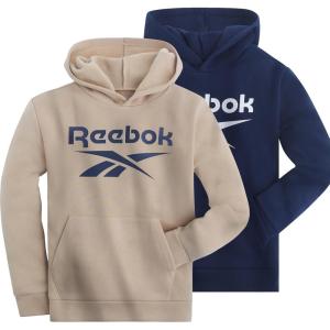 imageReebok Boys Fashion Hoodie Sweatshirts 2 Pack Fleece Hoodies for Boys Size 820Navy  Beige