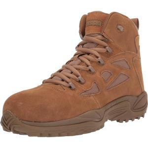 imageReebok Work Mens RB8695 Rapid Response RB Soft Toe 6quot Tactical Stealth Boot with Side Zipper Desert Tan MilitaryCoyote