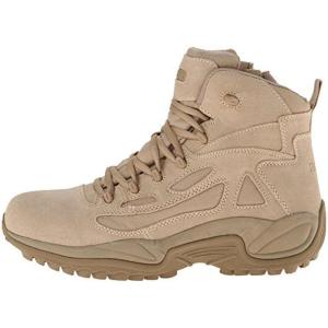 imageReebok Work Mens RB8695 Rapid Response RB Soft Toe 6quot Tactical Stealth Boot with Side Zipper Desert Tan MilitaryDesert Tan