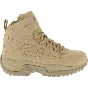 imageReebok Work Mens RB8695 Rapid Response RB Soft Toe 6quot Tactical Stealth Boot with Side Zipper Desert Tan MilitaryTan