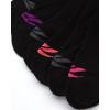 imageReebok Womens Socks  6 Pack Quarter Cut Moisture Wicking Stretch Performance Cushioned Socks for Women Sizes 410All Black