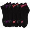 imageReebok Womens Socks  6 Pack Quarter Cut Moisture Wicking Stretch Performance Cushioned Socks for Women Sizes 410All Black