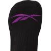 imageReebok Womens Socks  6 Pack Quarter Cut Moisture Wicking Stretch Performance Cushioned Socks for Women Sizes 410All Black