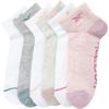imageReebok Womens Socks  6 Pack Quarter Cut Moisture Wicking Stretch Performance Cushioned Socks for Women Sizes 410Pink Multi