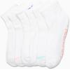 imageReebok Womens Socks  6 Pack Quarter Cut Moisture Wicking Stretch Performance Cushioned Socks for Women Sizes 410White All