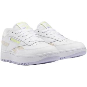 imageReebok Womens Club C Double SneakerWhiteLucid LilacSolar Acid Yellow
