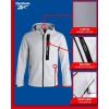 imageReebok Mens Jacket  Lightweight Softshell Jacket with Hood  Casual Weather Resistant Coat for Men SXXLIce Grey