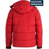 imageReebok Mens Winter Jacket  Heavyweight Quilted Puffer Parka Coat  Weather Resistant Jacket for Men LXXLDark Red