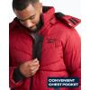 imageReebok Mens Winter Jacket  Heavyweight Quilted Puffer Parka Coat  Weather Resistant Jacket for Men LXXLDark Red