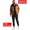 imageReebok Mens Jacket  Lightweight Hooded Quilted Puffer Coat  Warm Insulated Winter Jacket for Men S4XTimberBlack