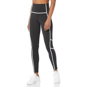 imageReebok Womens Lux HighRise LeggingsBlackWhite Stitch