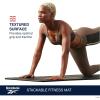 imageReebok Vector Stackable Fitness Mat 72quot x 24quot Black 12mm Foldable Yoga Mat for Floor Exercises and Stretching EVA Foam with Comfortable Grip 6 Panel Design for Home Gym Workout