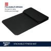 imageReebok Vector Stackable Fitness Mat 72quot x 24quot Black 12mm Foldable Yoga Mat for Floor Exercises and Stretching EVA Foam with Comfortable Grip 6 Panel Design for Home Gym Workout