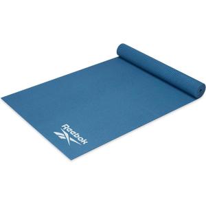 imageReebok 5mm Solid Yoga Mat 68quot x 24quot NonSlip Lightweight Foldable and Durable Exercise Mat with Carry Strap for Home Workout Yoga Pilates Fitness and Outdoor TrainingHoops Blue