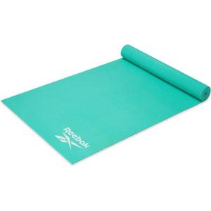 imageReebok 5mm Solid Yoga Mat 68quot x 24quot NonSlip Lightweight Foldable and Durable Exercise Mat with Carry Strap for Home Workout Yoga Pilates Fitness and Outdoor TrainingCyber Mint