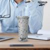 imageReebok Lifestyle Premium Terrazzo Texture Reusable Plastic Tumblers with Lid ampamp Straw  Leak Proof Travel Coffee Mug BPA Free 24 oz Pack of 1 BlackBlack