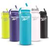 imageReebok Lifestyle Stainless Steel Water Bottle  Insulated Water Bottle 32 oz With Straw  Double Wall Vacuum Insulated Sports Water Bottle BPA FreeBlue