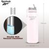 imageReebok Lifestyle Stainless Steel Water Bottle  Insulated Water Bottle 32 oz With Straw  Double Wall Vacuum Insulated Sports Water Bottle BPA FreePink