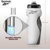imageReebok Squeeze Water Bottles With Athletic Design  Water Bottle 24 oz  Sports Water Bottle  Reusable Water Bottle For Gym Running Hiking etc BPA Free BlackWhite