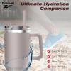 imageReebok Stainless Steel Tumbler With Lifestyle Design  40oz Tumbler With Handle  Double Wall Tumbler Vacuum Insulated  Leak Proof Tumbler For Men ampamp Women Black RBHS1006BKGray