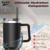 imageReebok Stainless Steel Tumbler With Lifestyle Design  40oz Tumbler With Handle  Double Wall Tumbler Vacuum Insulated  Leak Proof Tumbler For Men ampamp Women Black RBHS1006BKBlack