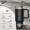 imageReebok Stainless Steel Tumbler With Lifestyle Design  40oz Tumbler With Handle  Double Wall Tumbler Vacuum Insulated  Leak Proof Tumbler For Men ampamp Women Black RBHS1006BKBlack