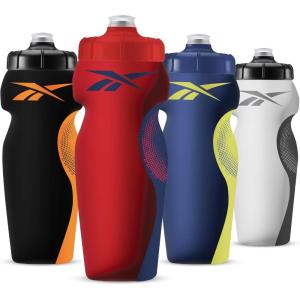imageReebok Squeeze Water Bottles With Athletic Design  Water Bottle 24 oz  Sports Water Bottle  Reusable Water Bottle For Gym Running Hiking etc BPA Free BlackRed