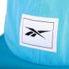 imageReebok Running Hat  Performance  Athletic  Lightweight  Quick Drying  Sun Protection  Reflective  Recycled MaterialsVented Flat Brim  Bold Cyan
