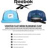 imageReebok Running Hat  Performance  Athletic  Lightweight  Quick Drying  Sun Protection  Reflective  Recycled MaterialsVented Flat Brim  Bold Cyan