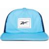 imageReebok Running Hat  Performance  Athletic  Lightweight  Quick Drying  Sun Protection  Reflective  Recycled MaterialsVented Flat Brim  Bold Cyan