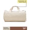 imageReebok Duffle Bag  Carry On Gym Bag for Workout and Travel Duffel Bags  Small Size Overnight Bags for Women and Men Size Small Aleph BlueEaston Beige