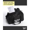 imageReebok Duffle Bag  Carry On Gym Bag for Workout and Travel Duffel Bags  Small Size Overnight Bags for Women and Men Size Small Aleph BlueWarrior II Black
