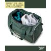 imageReebok Duffle Bag  Carry On Gym Bag for Workout and Travel Duffel Bags  Small Size Overnight Bags for Women and Men Size Small Aleph BlueWarrior II Green
