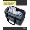 imageReebok Duffle Bag  Carry On Gym Bag for Workout and Travel Duffel Bags  Small Size Overnight Bags for Women and Men Size Small Aleph BlueWarrior II Light Grey