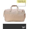 imageReebok Duffle Bag  Carry On Gym Bag for Workout and Travel Duffel Bags  Small Size Overnight Bags for Women and Men Size Small Aleph BlueWarrior II Light Brown