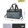imageReebok Duffle Bag  Carry On Gym Bag for Workout and Travel Duffel Bags  Small Size Overnight Bags for Women and Men Size Small Aleph BlueWarrior II Light Grey