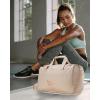 imageReebok Duffle Bag  Carry On Gym Bag for Workout and Travel Duffel Bags  Small Size Overnight Bags for Women and Men Size Small Aleph BlueWarrior II Light Brown